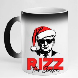 Rizz The Season Christmas Humorous Trump 2024 Santa Rizzler 11oz Black Color Changing Mug