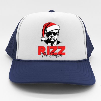 Rizz The Season Christmas Humorous Trump 2024 Santa Rizzler Trucker Hat