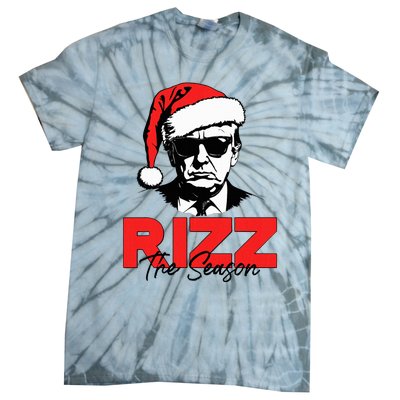 Rizz The Season Christmas Humorous Trump 2024 Santa Rizzler Tie-Dye T-Shirt