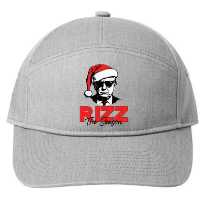 Rizz The Season Christmas Humorous Trump 2024 Santa Rizzler 7-Panel Snapback Hat