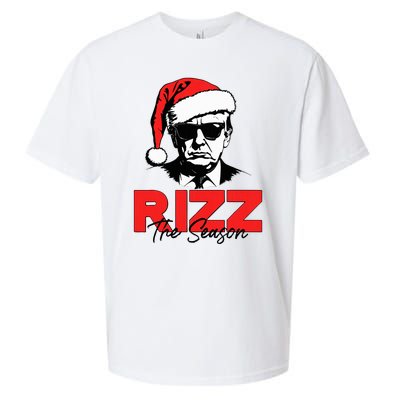 Rizz The Season Christmas Humorous Trump 2024 Santa Rizzler Sueded Cloud Jersey T-Shirt