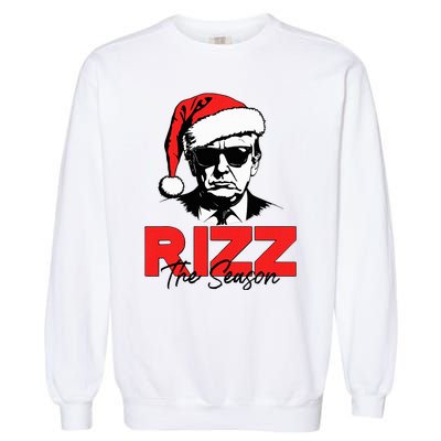 Rizz The Season Christmas Humorous Trump 2024 Santa Rizzler Garment-Dyed Sweatshirt