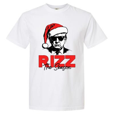 Rizz The Season Christmas Humorous Trump 2024 Santa Rizzler Garment-Dyed Heavyweight T-Shirt