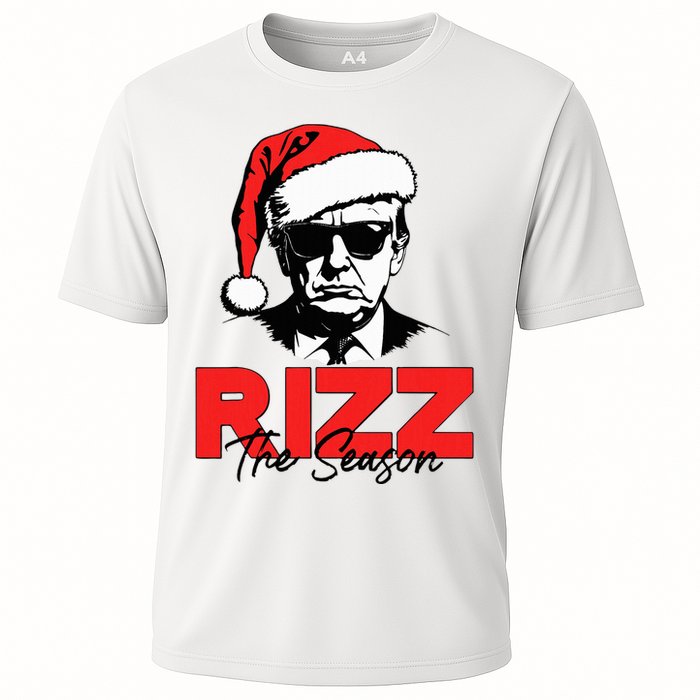 Rizz The Season Christmas Humorous Trump 2024 Santa Rizzler Cooling Performance Crew T-Shirt