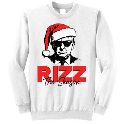 Rizz The Season Christmas Humorous Trump 2024 Santa Rizzler Sweatshirt