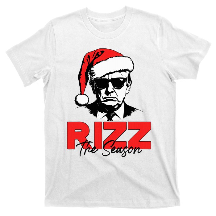 Rizz The Season Christmas Humorous Trump 2024 Santa Rizzler T-Shirt