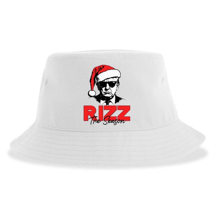 Rizz The Season Christmas Humorous Trump 2024 Santa Rizzler Sustainable Bucket Hat