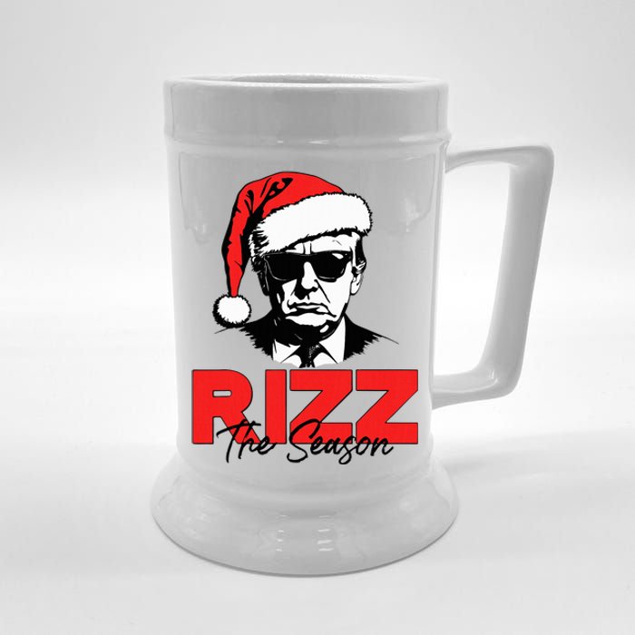 Rizz The Season Christmas Humorous Trump 2024 Santa Rizzler Beer Stein