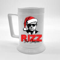 Rizz The Season Christmas Humorous Trump 2024 Santa Rizzler Beer Stein