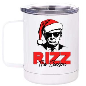 Rizz The Season Christmas Humorous Trump 2024 Santa Rizzler 12 oz Stainless Steel Tumbler Cup