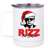 Rizz The Season Christmas Humorous Trump 2024 Santa Rizzler 12 oz Stainless Steel Tumbler Cup