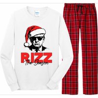 Rizz The Season Christmas Humorous Trump 2024 Santa Rizzler Long Sleeve Pajama Set