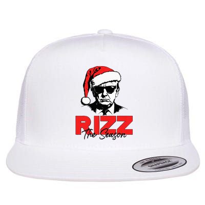 Rizz The Season Christmas Humorous Trump 2024 Santa Rizzler Flat Bill Trucker Hat