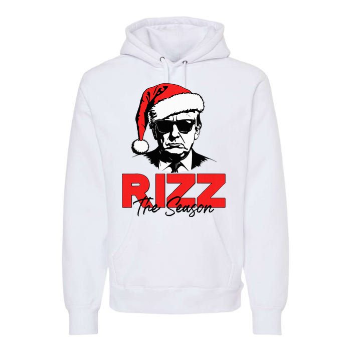 Rizz The Season Christmas Humorous Trump 2024 Santa Rizzler Premium Hoodie