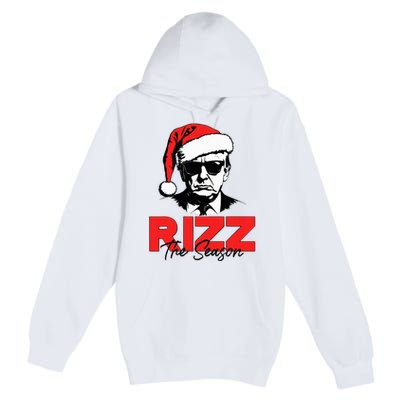 Rizz The Season Christmas Humorous Trump 2024 Santa Rizzler Premium Pullover Hoodie