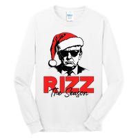 Rizz The Season Christmas Humorous Trump 2024 Santa Rizzler Tall Long Sleeve T-Shirt