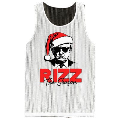 Rizz The Season Christmas Humorous Trump 2024 Santa Rizzler Mesh Reversible Basketball Jersey Tank