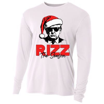 Rizz The Season Christmas Humorous Trump 2024 Santa Rizzler Cooling Performance Long Sleeve Crew