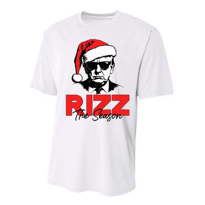 Rizz The Season Christmas Humorous Trump 2024 Santa Rizzler Performance Sprint T-Shirt