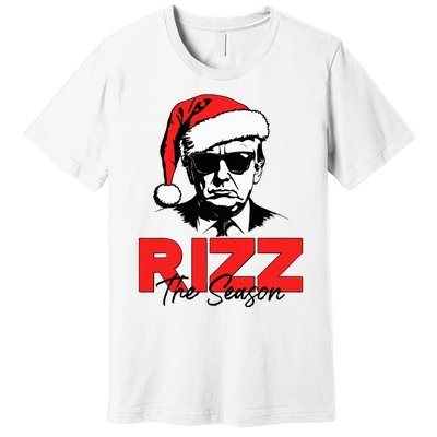 Rizz The Season Christmas Humorous Trump 2024 Santa Rizzler Premium T-Shirt