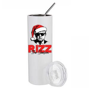 Rizz The Season Christmas Humorous Trump 2024 Santa Rizzler Stainless Steel Tumbler