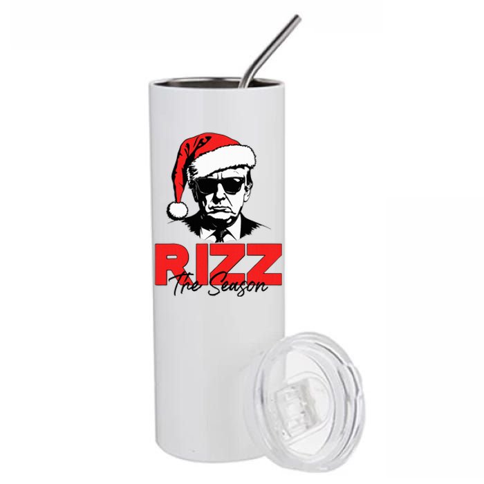 Rizz The Season Christmas Humorous Trump 2024 Santa Rizzler Stainless Steel Tumbler