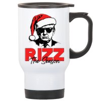 Rizz The Season Christmas Humorous Trump 2024 Santa Rizzler Stainless Steel Travel Mug