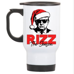 Rizz The Season Christmas Humorous Trump 2024 Santa Rizzler Stainless Steel Travel Mug