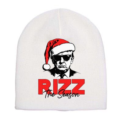 Rizz The Season Christmas Humorous Trump 2024 Santa Rizzler Short Acrylic Beanie