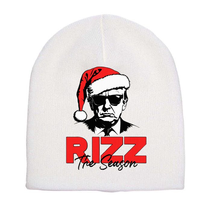 Rizz The Season Christmas Humorous Trump 2024 Santa Rizzler Short Acrylic Beanie