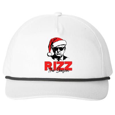 Rizz The Season Christmas Humorous Trump 2024 Santa Rizzler Snapback Five-Panel Rope Hat