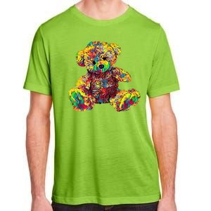 Rainbow Toy Stuffed Bear Adult ChromaSoft Performance T-Shirt