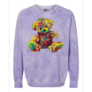 Rainbow Toy Stuffed Bear Colorblast Crewneck Sweatshirt