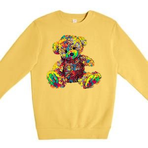 Rainbow Toy Stuffed Bear Premium Crewneck Sweatshirt