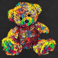 Rainbow Toy Stuffed Bear Cool Comfort Performance Bucket Hat