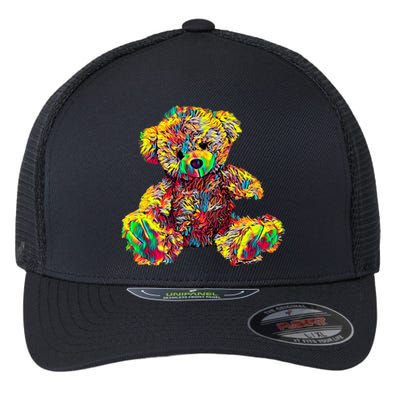 Rainbow Toy Stuffed Bear Flexfit Unipanel Trucker Cap