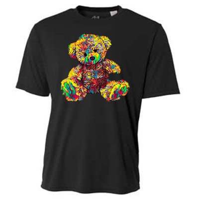 Rainbow Toy Stuffed Bear Cooling Performance Crew T-Shirt