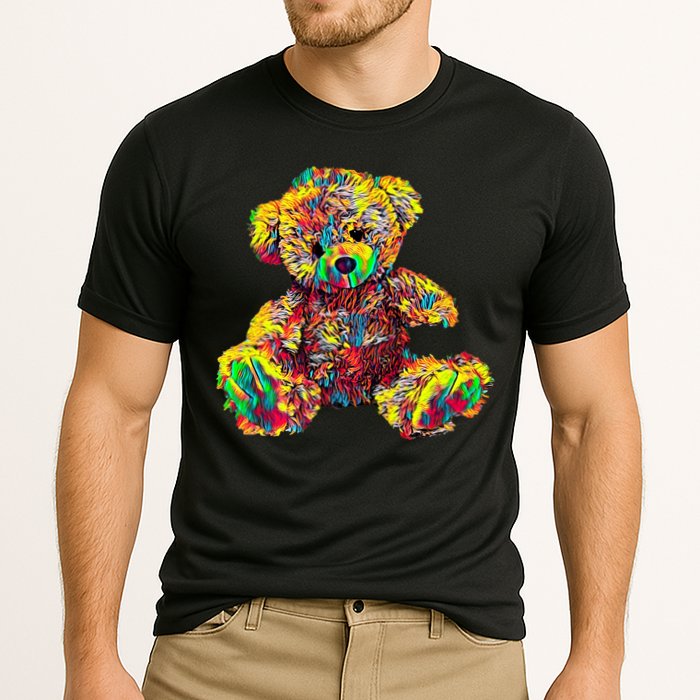 Rainbow Toy Stuffed Bear Cooling Performance Crew T-Shirt
