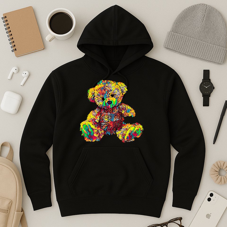Rainbow Toy Stuffed Bear Hoodie