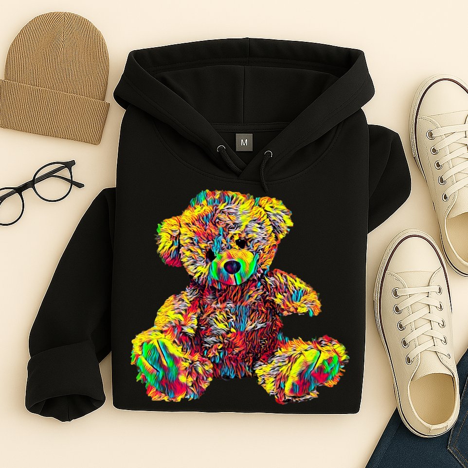 Rainbow Toy Stuffed Bear Hoodie