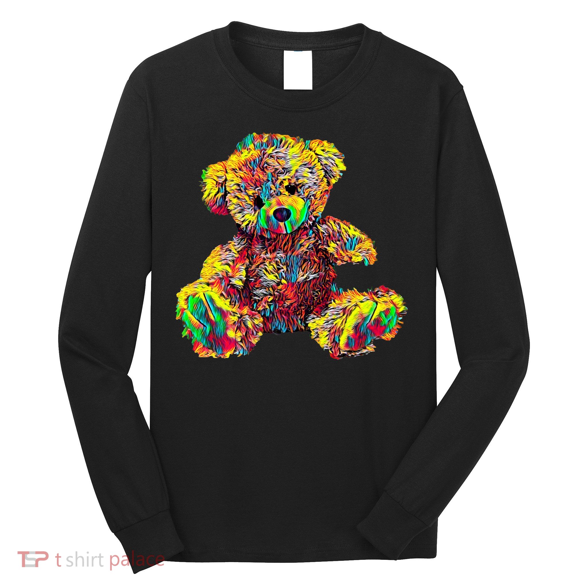 Rainbow Toy Stuffed Bear Long Sleeve Shirt