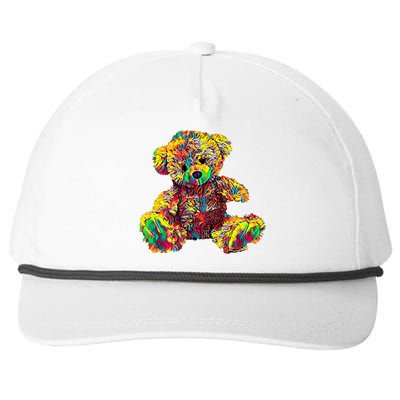 Rainbow Toy Stuffed Bear Snapback Five-Panel Rope Hat