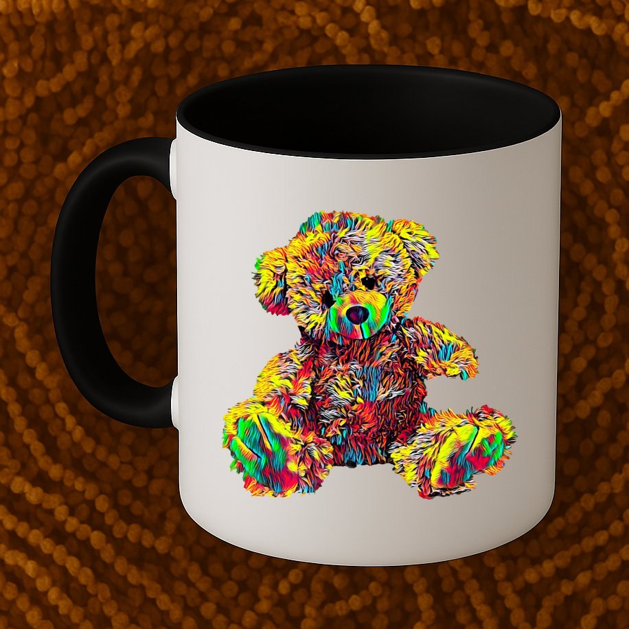 Rainbow Toy Stuffed Bear Mug
