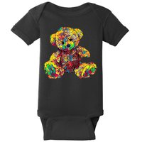 Rainbow Toy Stuffed Bear Baby Bodysuit