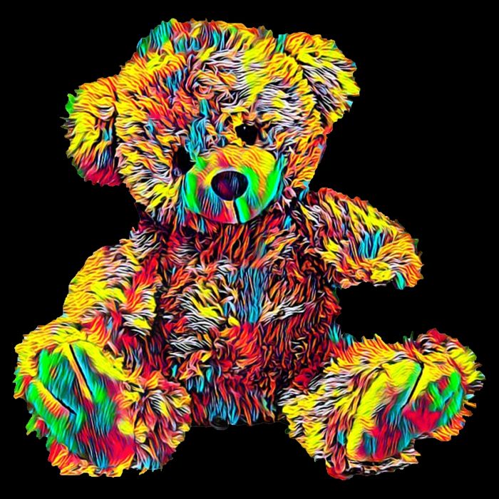 Rainbow Toy Stuffed Bear Baby Bodysuit