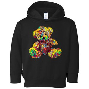 Rainbow Toy Stuffed Bear Toddler Hoodie