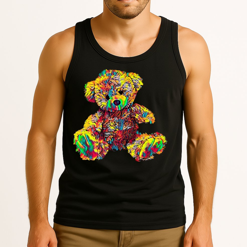 Rainbow Toy Stuffed Bear Tank Top