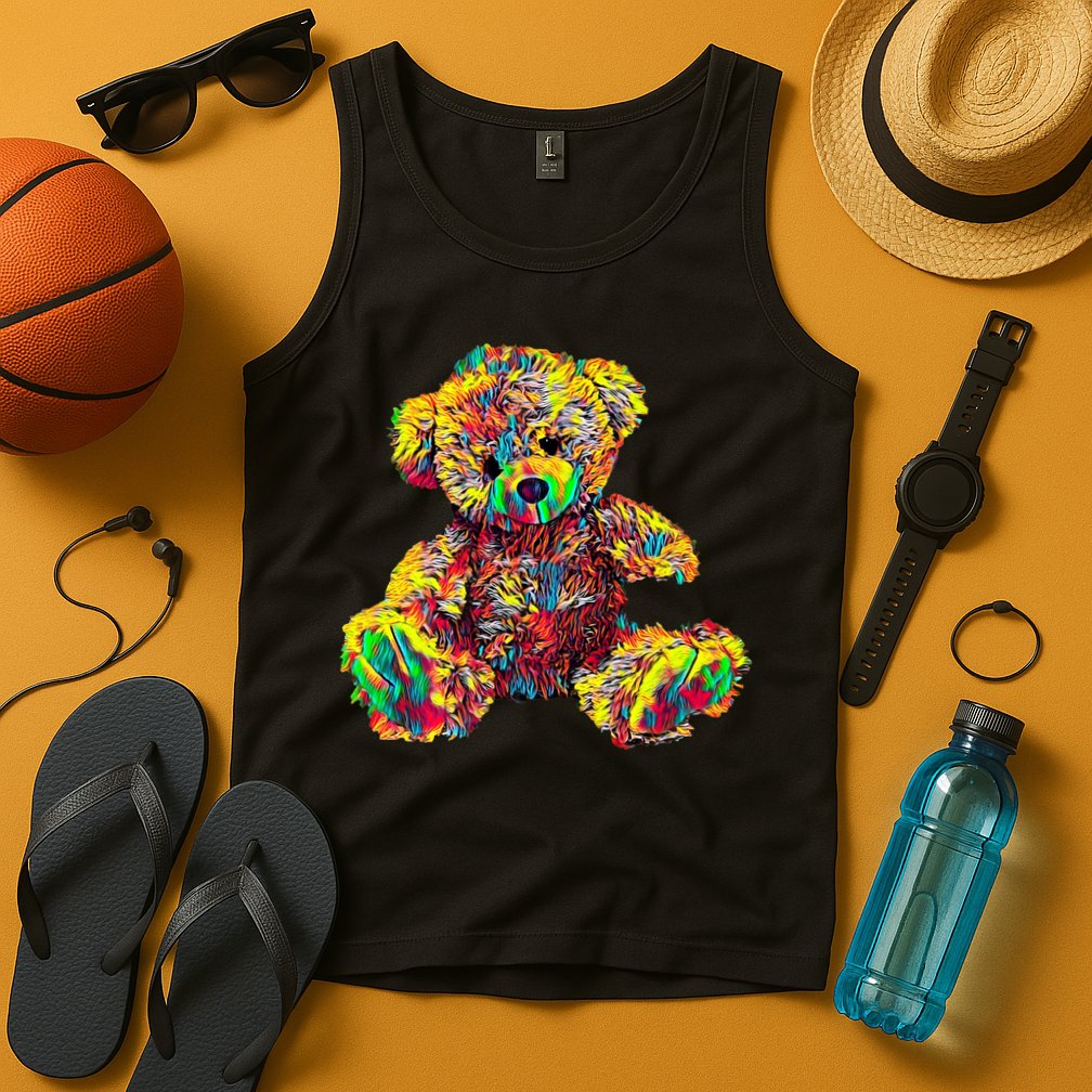 Rainbow Toy Stuffed Bear Tank Top