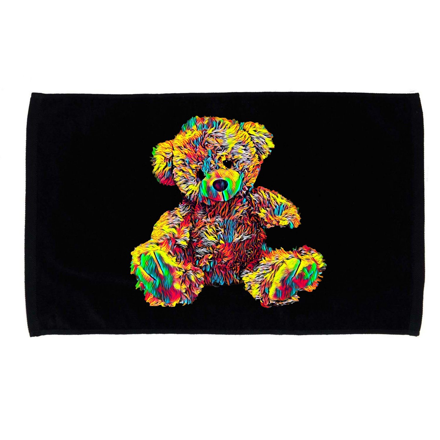 Rainbow Toy Stuffed Bear Microfiber Hand Towel