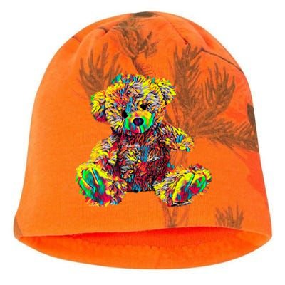 Rainbow Toy Stuffed Bear Kati - Camo Knit Beanie